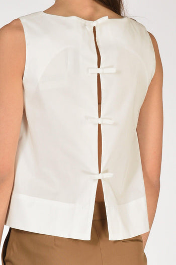 Camicia Fiocco Bianco Donna - 5