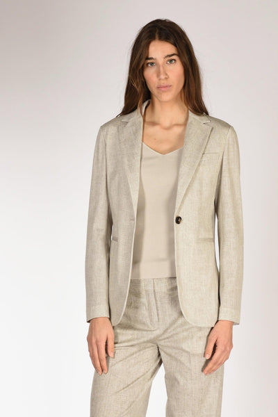1901 Blazer Slim Fit Beige Donna