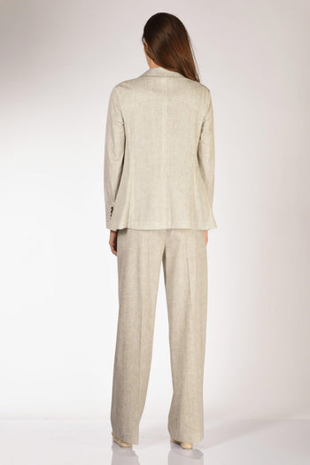 1901 Blazer Slim Fit Beige Donna - 5