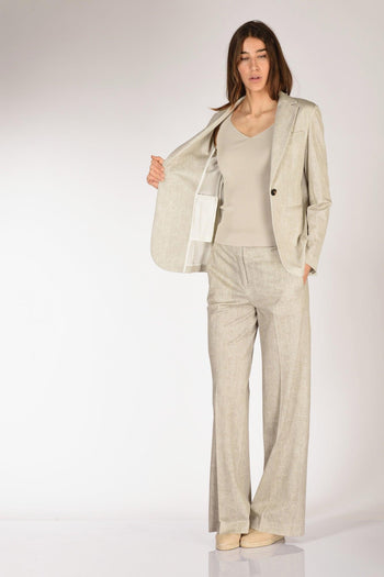 1901 Blazer Slim Fit Beige Donna - 6