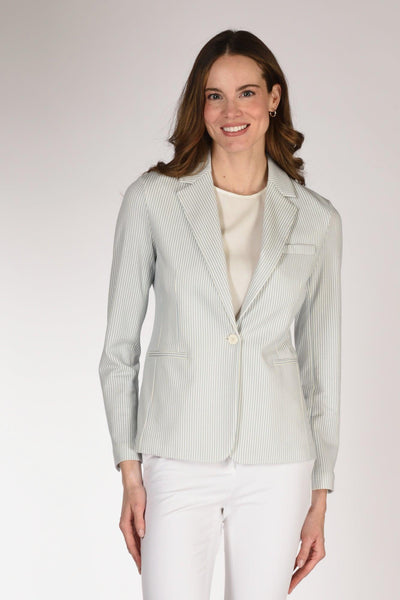 1901 Blazer Slim Fit Azzurro/bianco Donna