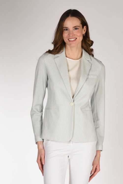 1901 Blazer Slim Fit Azzurro/bianco Donna