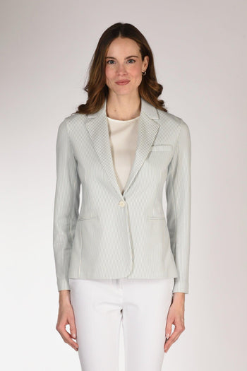 1901 Blazer Slim Fit Azzurro/bianco Donna - 2