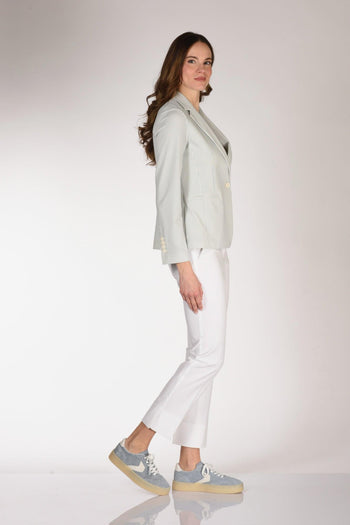 1901 Blazer Slim Fit Azzurro/bianco Donna - 4