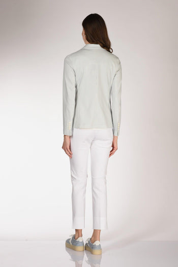 1901 Blazer Slim Fit Azzurro/bianco Donna - 5