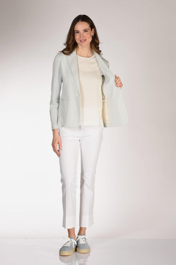 1901 Blazer Slim Fit Azzurro/bianco Donna - 6