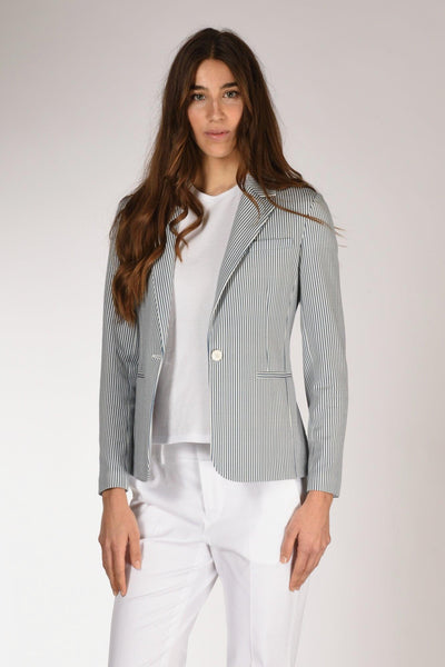 1901 Blazer Slim Fit Blu/bianco Donna