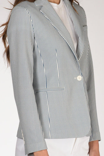 1901 Blazer Slim Fit Blu/bianco Donna - 4