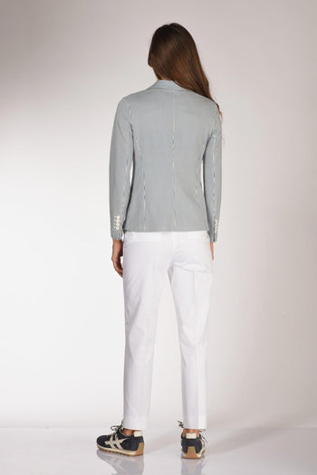 1901 Blazer Slim Fit Blu/bianco Donna - 5