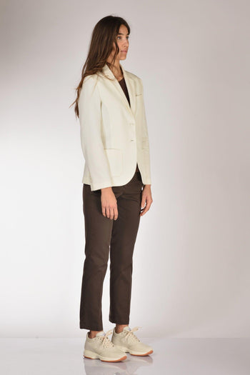 1901 Blazer Slim Fit Bianco Donna - 4