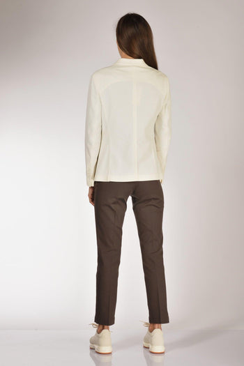 1901 Blazer Slim Fit Bianco Donna - 5
