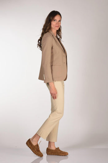 1901 Blazer Slim Fit Beige Donna - 4