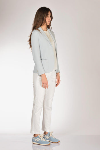 1901 Blazer Slim Fit Azzurro Donna - 4