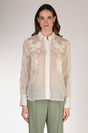 Camicia Organza Bianco Naturale Donna - 2