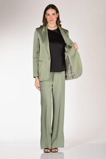 Giacca Satin Verde Donna - 6