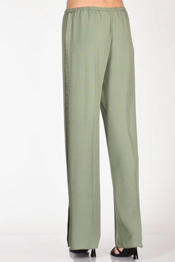Pantaloni Satin Verde Donna - 6