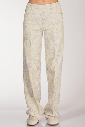 Pantalone Stampa Azzurro/bianco Donna - 3