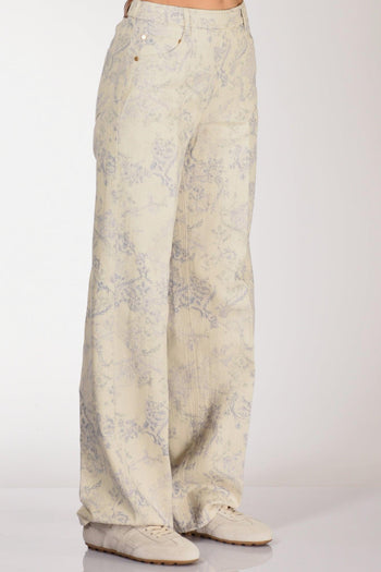 Pantalone Stampa Azzurro/bianco Donna - 4