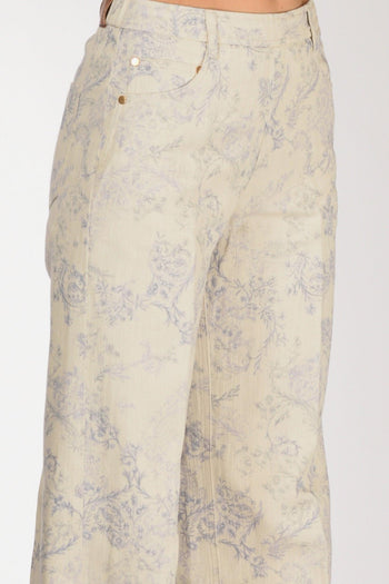 Pantalone Stampa Azzurro/bianco Donna - 5