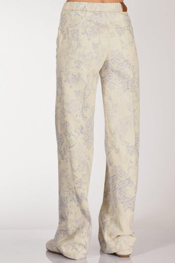 Pantalone Stampa Azzurro/bianco Donna - 6