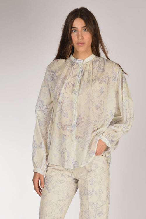Camicia Stampa Azzurro/bianco Donna