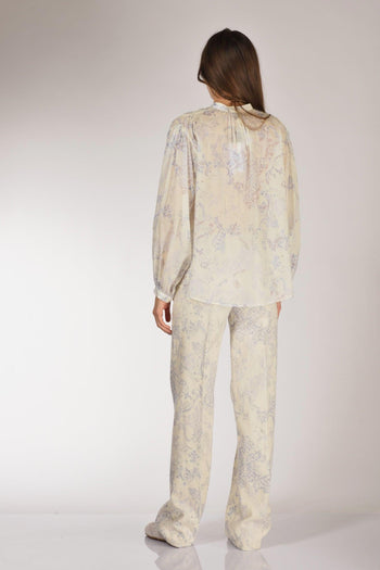 Camicia Stampa Azzurro/bianco Donna - 5