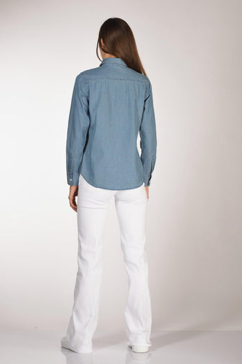 Camicia Blu Jeans Donna - 5