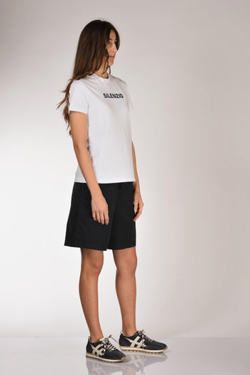 Tshirt Scritta Bianco Donna - 4
