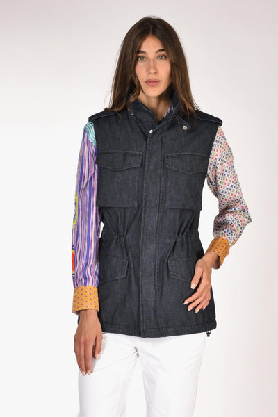 Gilet Denim Blu Jeans Donna