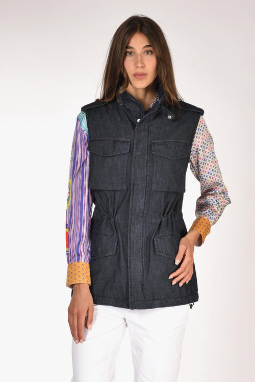 Gilet Denim Blu Jeans Donna