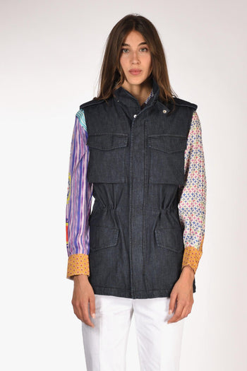 Gilet Denim Blu Jeans Donna - 2