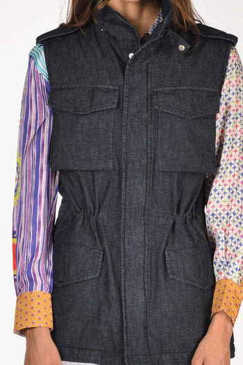 Gilet Denim Blu Jeans Donna - 3