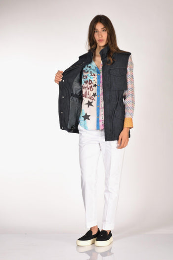 Gilet Denim Blu Jeans Donna - 6