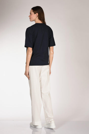 Tshirt Scritta Blu Donna - 5