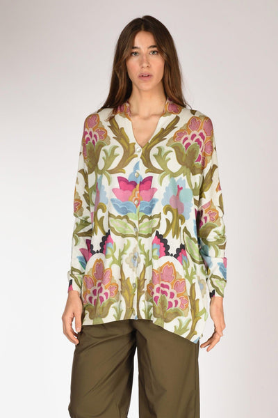 Maglia Stampata Bianco/multicolor Donna