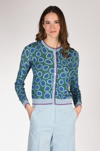 Maglia Stampata Verde/azzurro/blu Donna