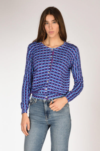 Maglia Stampata Azzurro/blu Donna