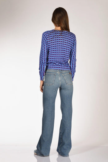 Maglia Stampata Azzurro/blu Donna - 5