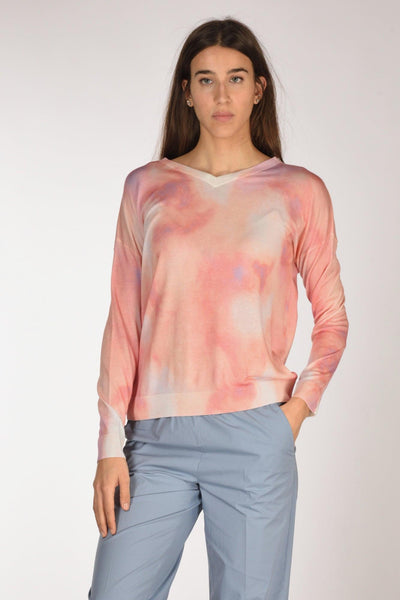 Maglia Stampata Rosa/bianco Donna