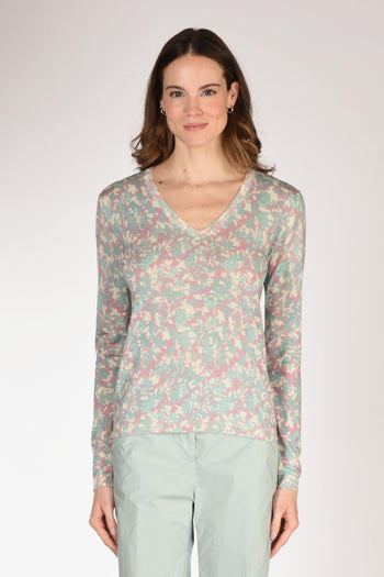 Maglia Stampata Rosa/verde Donna - 2