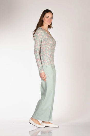 Maglia Stampata Rosa/verde Donna - 4