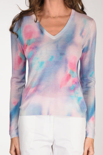 Maglia Stampata Azzurro/rosa Donna - 3