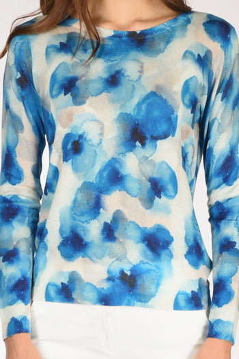 Maglia Stampata Blu/bianco Donna - 3