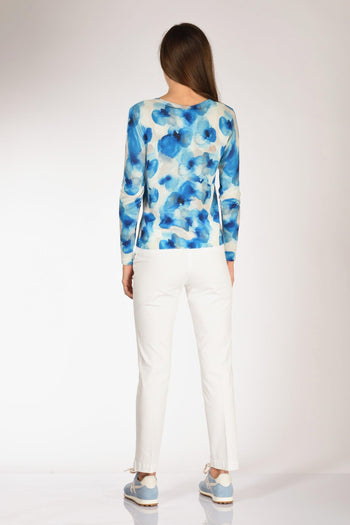 Maglia Stampata Blu/bianco Donna - 5