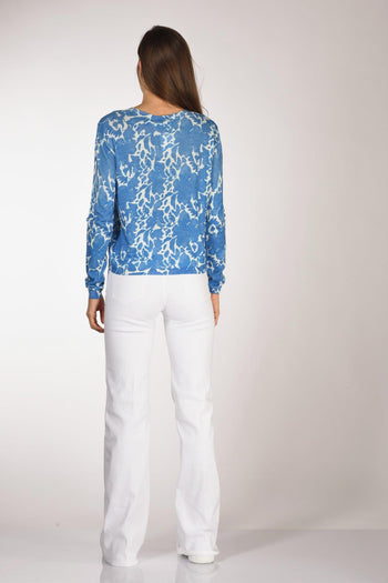 Maglia Stampata Blu/bianco Donna - 5