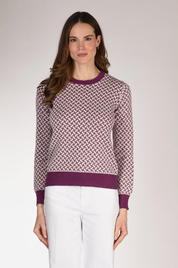 Maglia Biscottino Viola/bianco Donna - 2