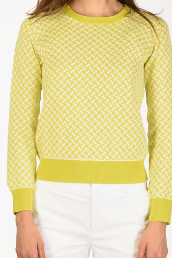Maglia Biscottino Verde Chiaro/bianco Donna - 3