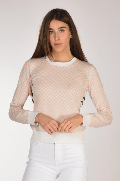 Maglia Biscottino Rosa/bianco Donna