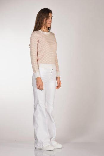 Maglia Biscottino Rosa/bianco Donna - 4