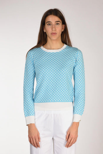 Maglia Biscottino Azzurro/bianco Donna - 2